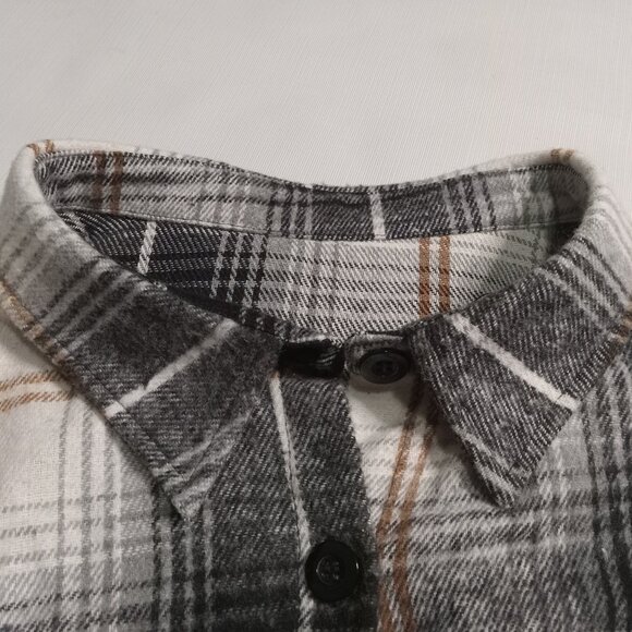 Shein Lune Plaid Print Plus Size Button Front Sleeveless Vest Jacket Women's 2XL - Picture 6 of 12